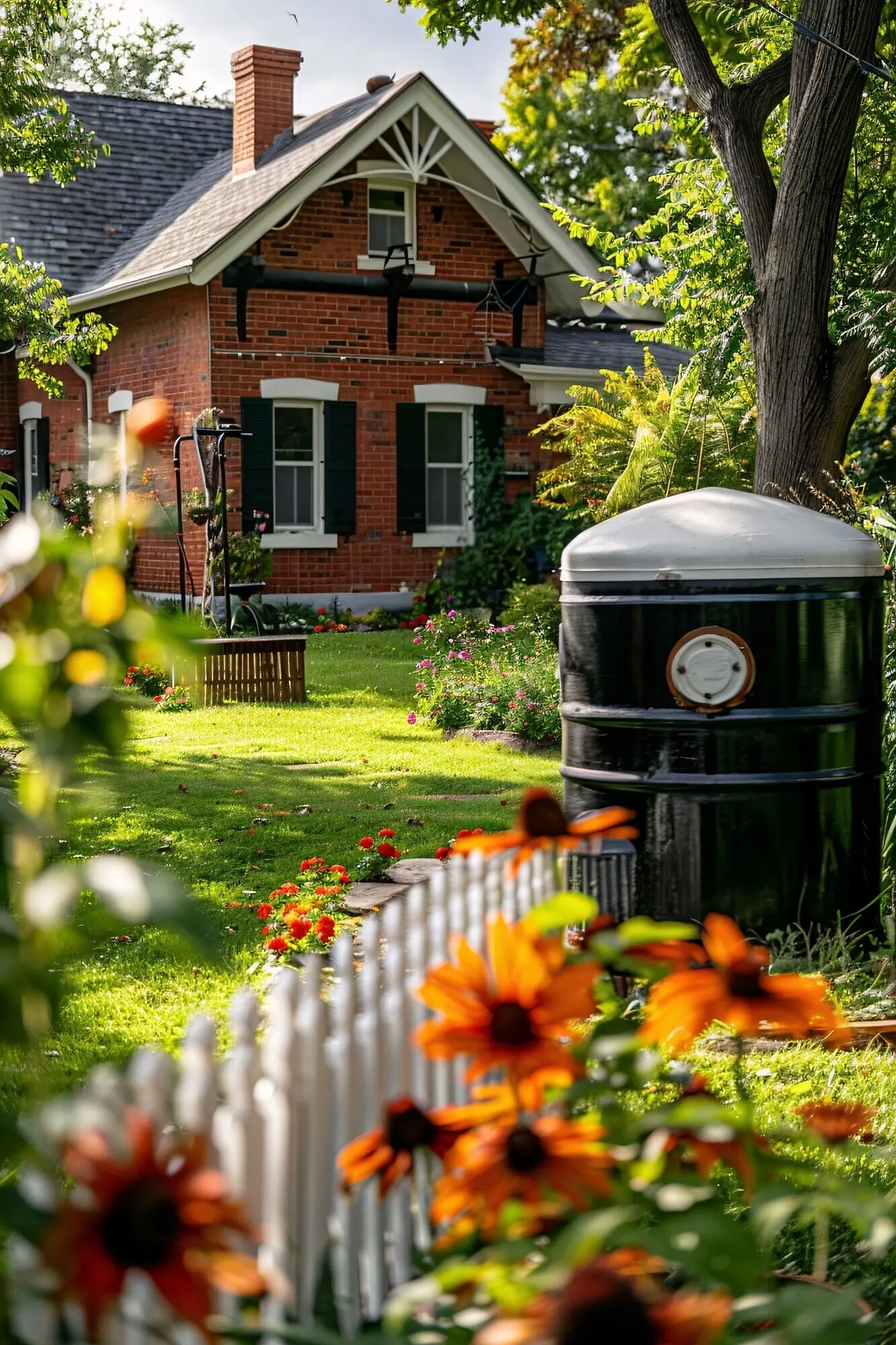 Blick auf einen Tank/Behälter zur Speicherung von Wasser